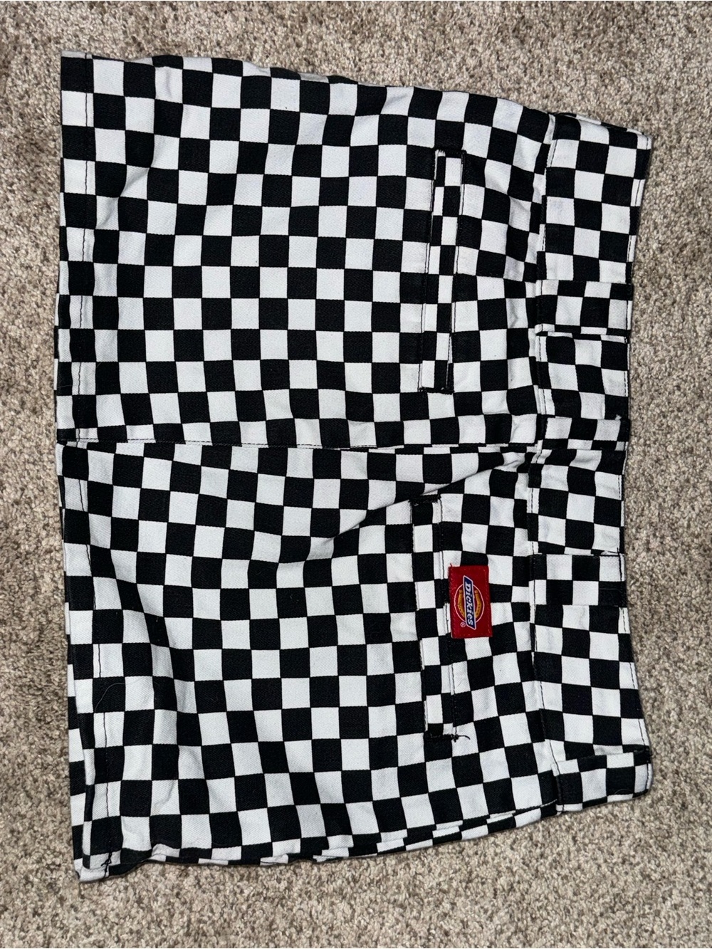 Y2K Dickies Black & White Checkerboard mini skirt